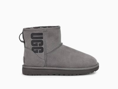 UGG Classic Mini UGG Rubber Logo Classic Boots for Womens - Grey India